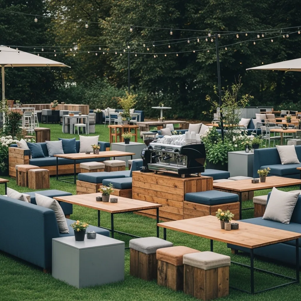 Outdoor-Lounge auf einer Schweizer Eventfläche