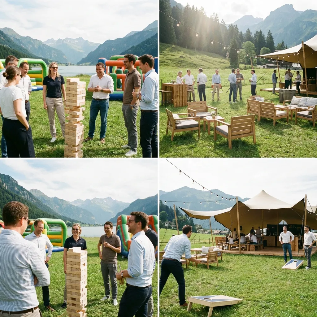 Partyspiele bei einem Firmenevent in der Schweiz