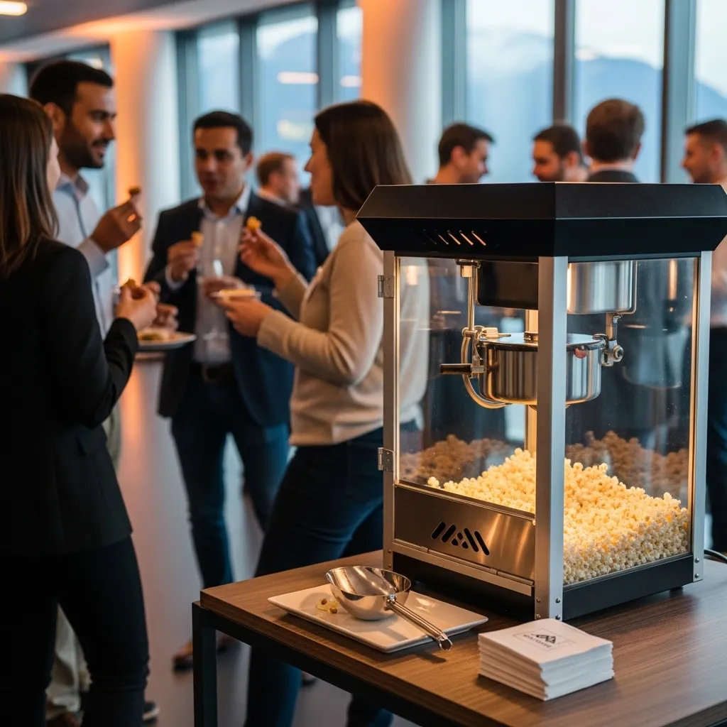 Popcornmaschine bei einer Firmenveranstaltung