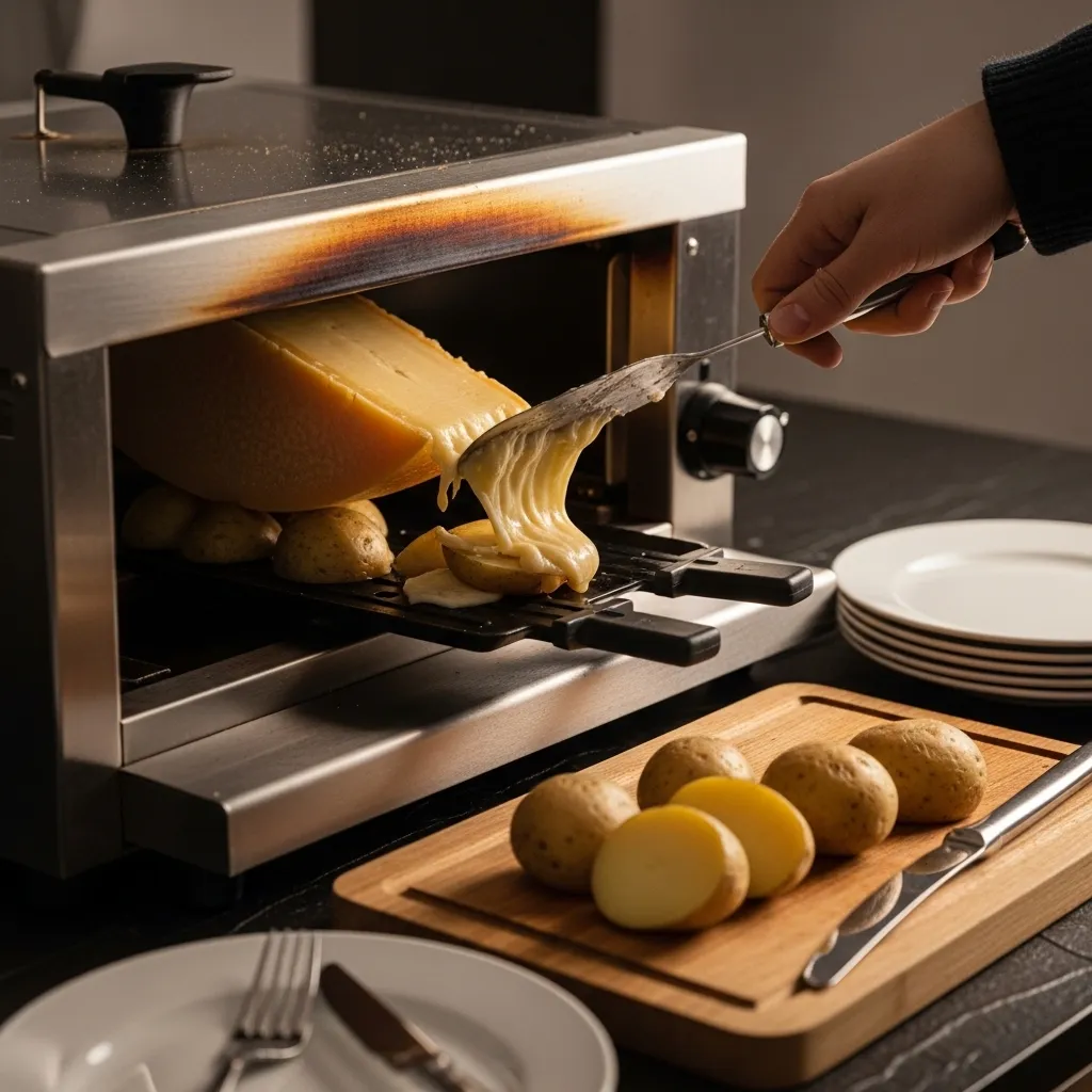 Raclette-Service auf einem Schweizer Event