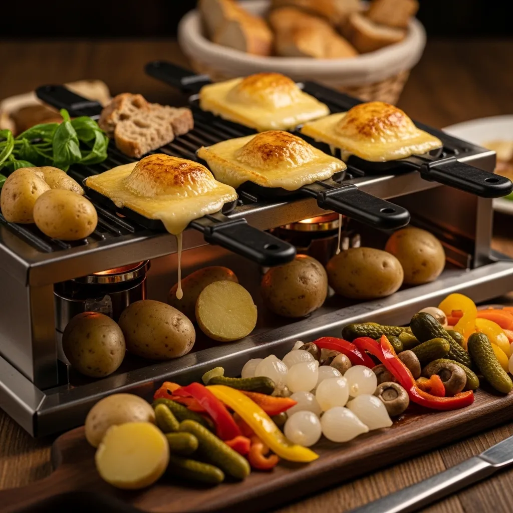 Raclette Zubehör und Käse