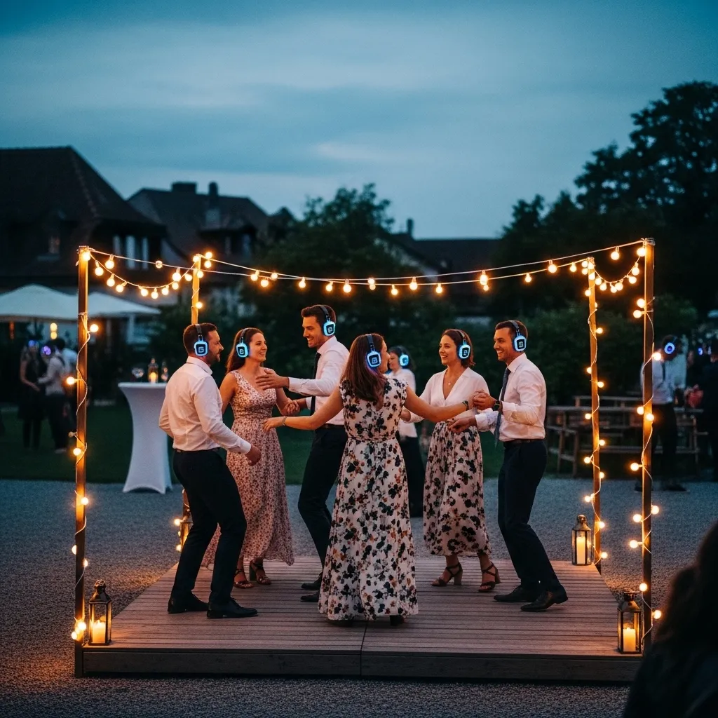 Silent Party auf einer Schweizer Sommerhochzeit