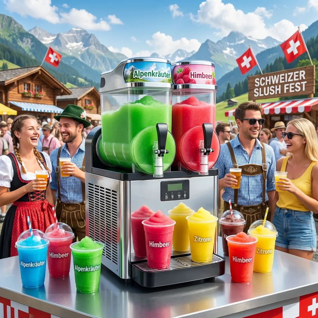 Slush-Maschine im Einsatz auf Sommerfest