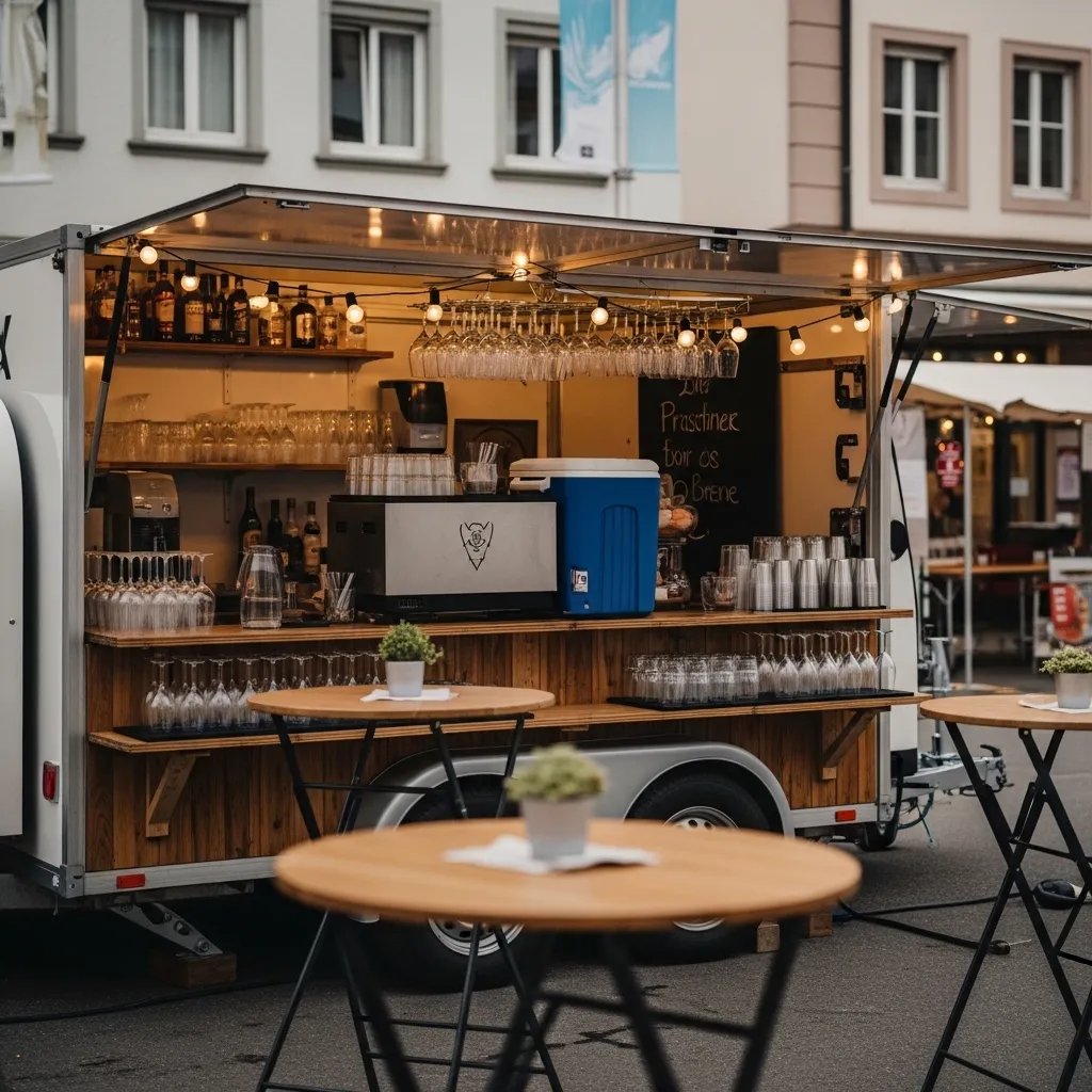 Barbedarf mieten für Sommerfeste 2 Sommerliche Eventbar im Freien