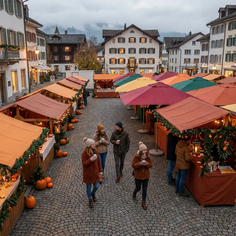 Sommerliches Stadtfest in der Schweiz