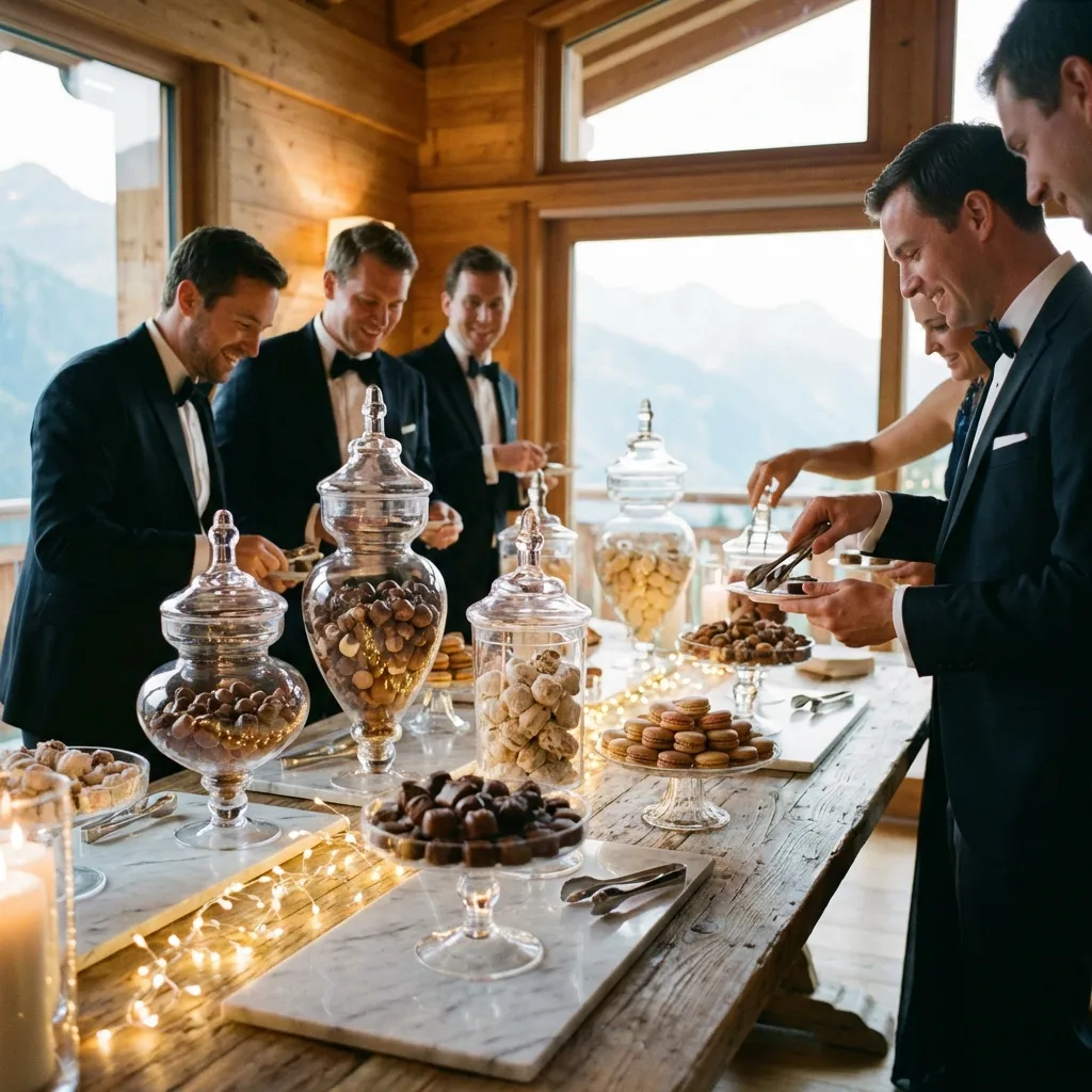 Stilvolle Candy Bar auf einem Event