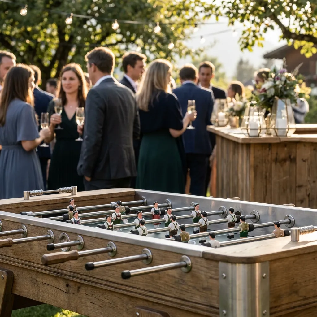 Stilvoller Töggelikasten an einem Schweizer Event