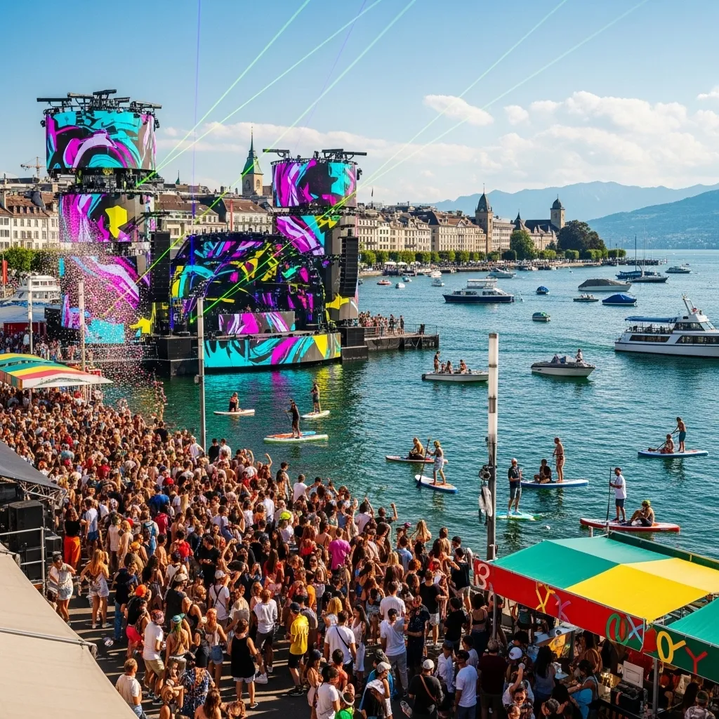 Stimmung an der Streetparade in Zürich