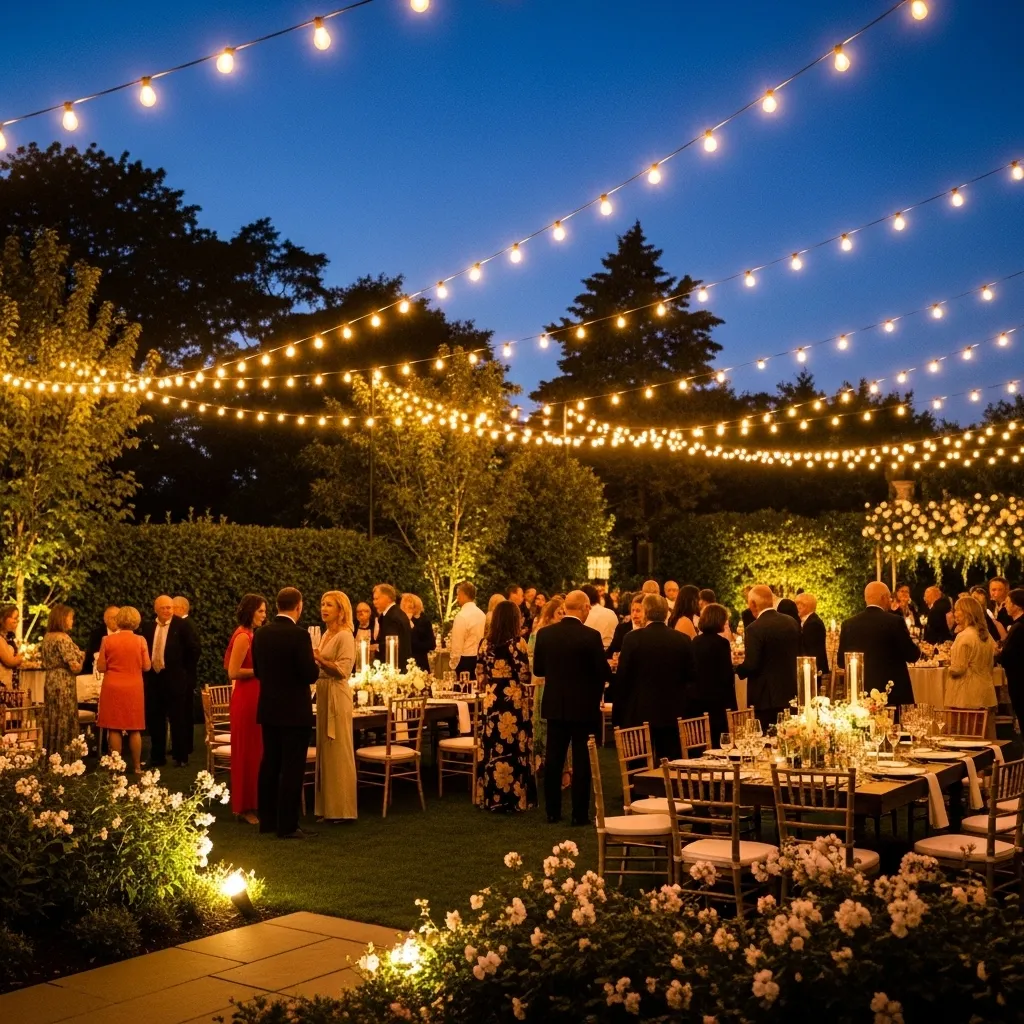 Stimmungsvolle Event‑Beleuchtung mit Lichterketten