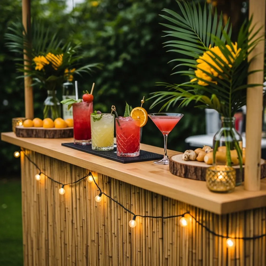 Tiki Bar mieten 2 Tropische Eventbar im Freien