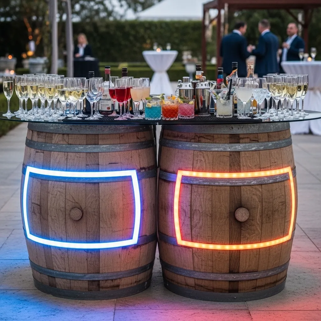 Weinfass als Bar‑Element