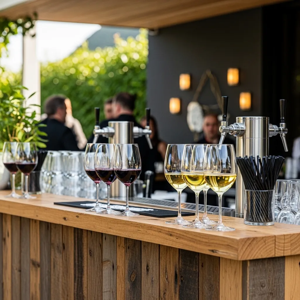 Weingläser bei Outdoor-Event