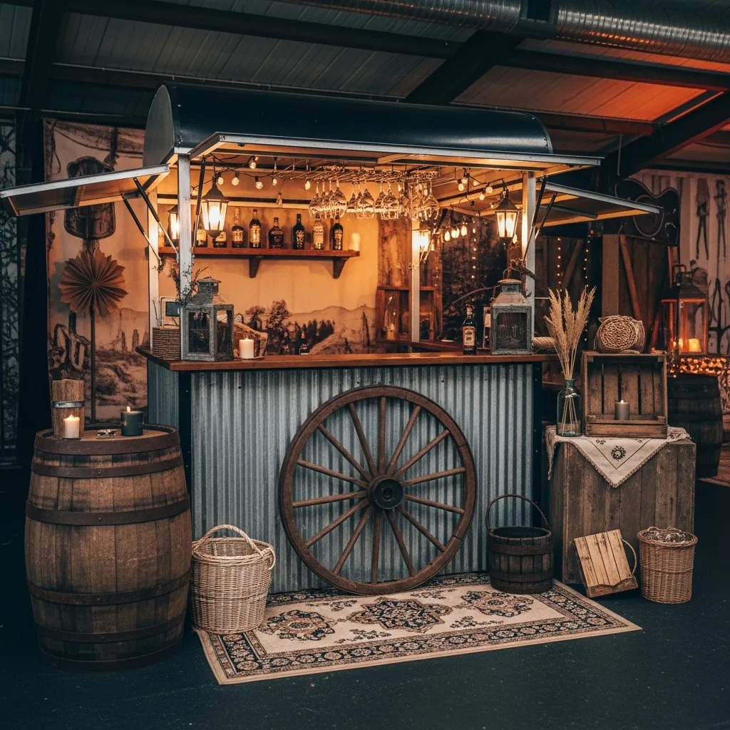 Western-Fotospot mit rustikaler Bar