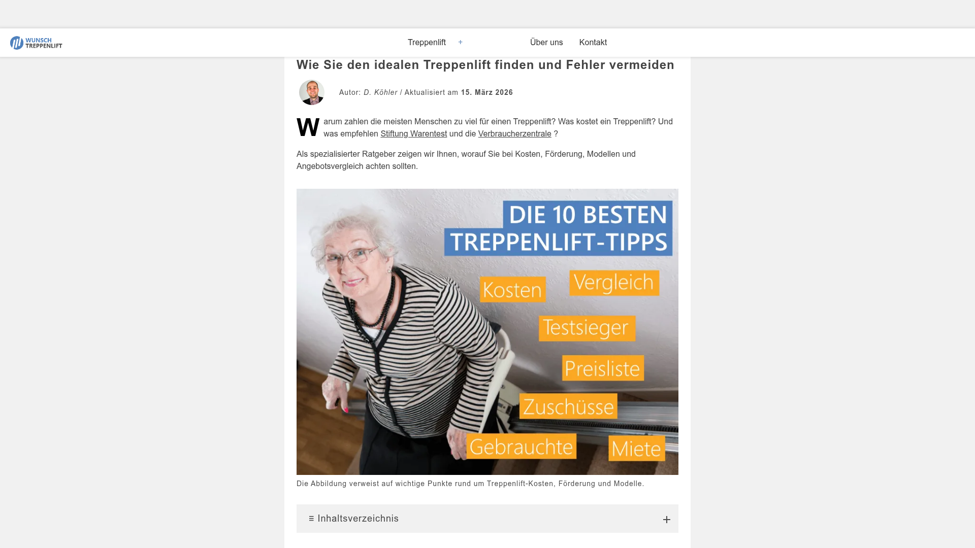 Treppenlift Preisvergleich Düsseldorf: Modelle und Kosten 2026 4. Wunsch Treppenlift, Vergleichsorientierter Zugang mit Blick auf Angebote und Zuschüsse Homepage