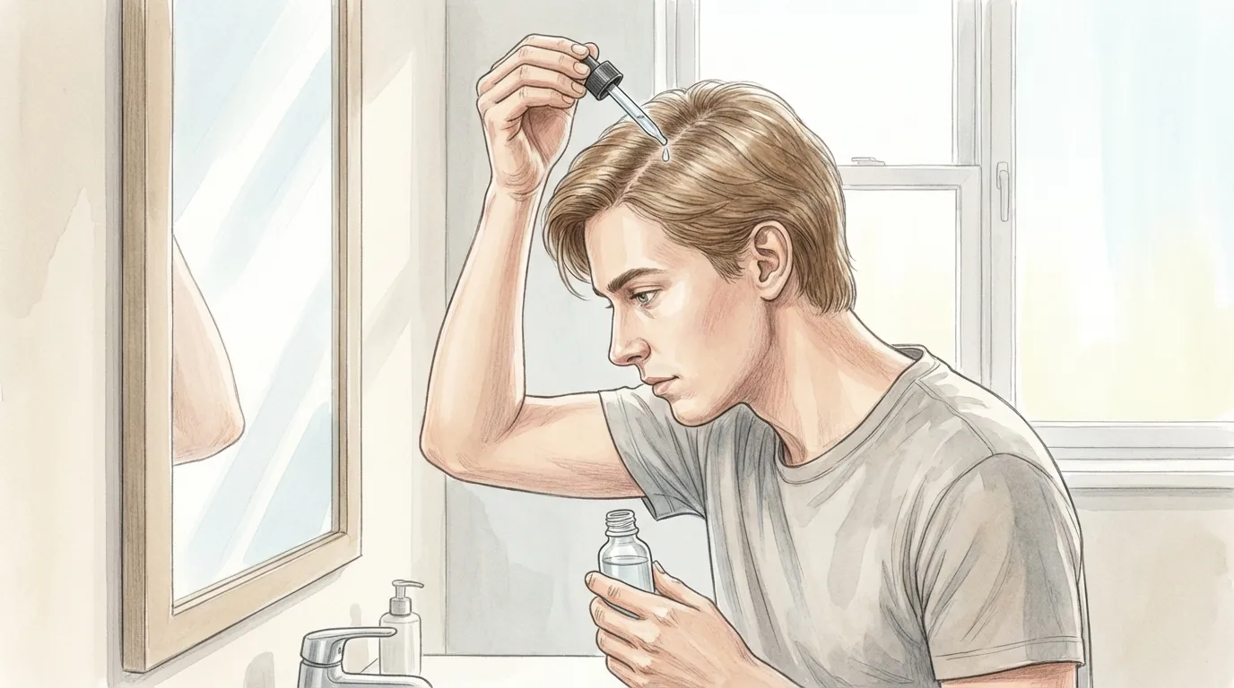Topical hair loss treatment application