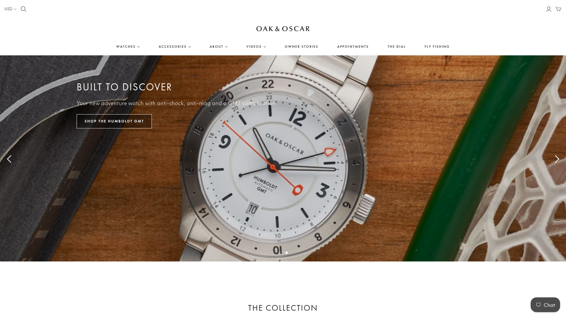2. Oak & Oscar Homepage