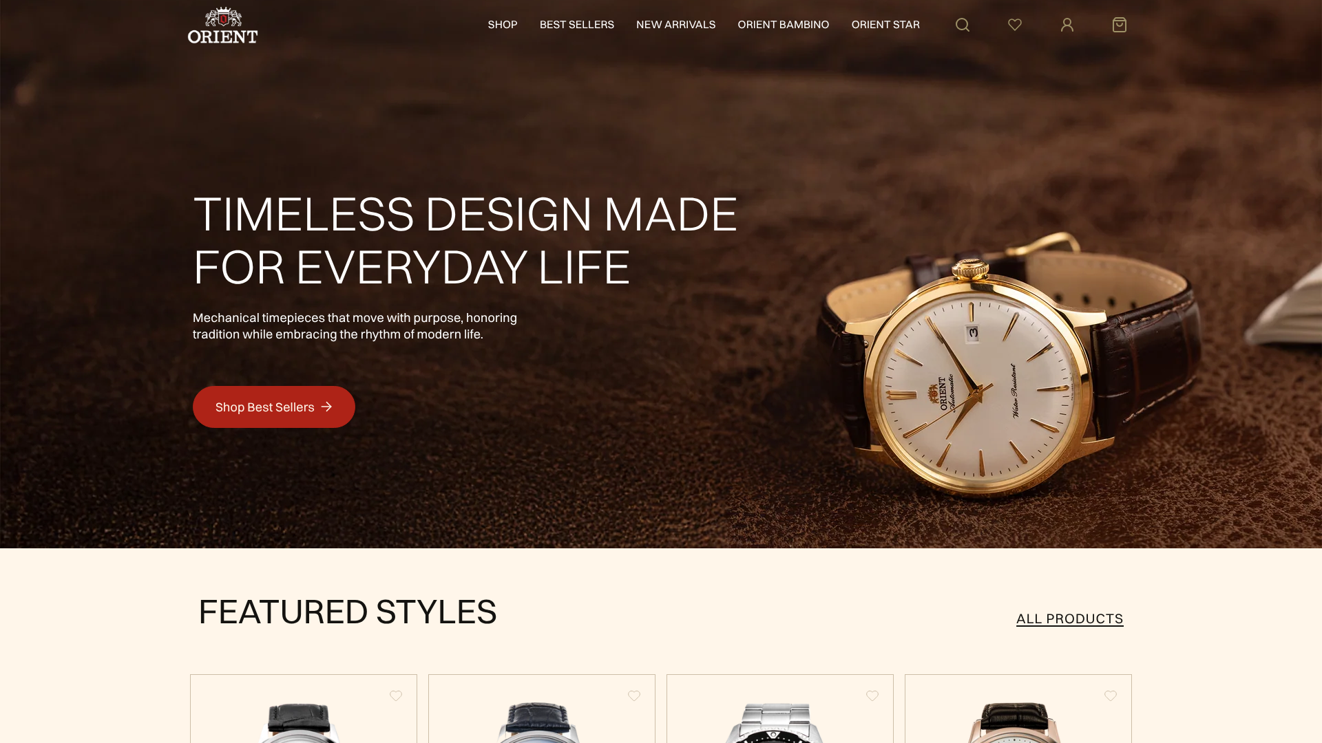 3. Orient Homepage