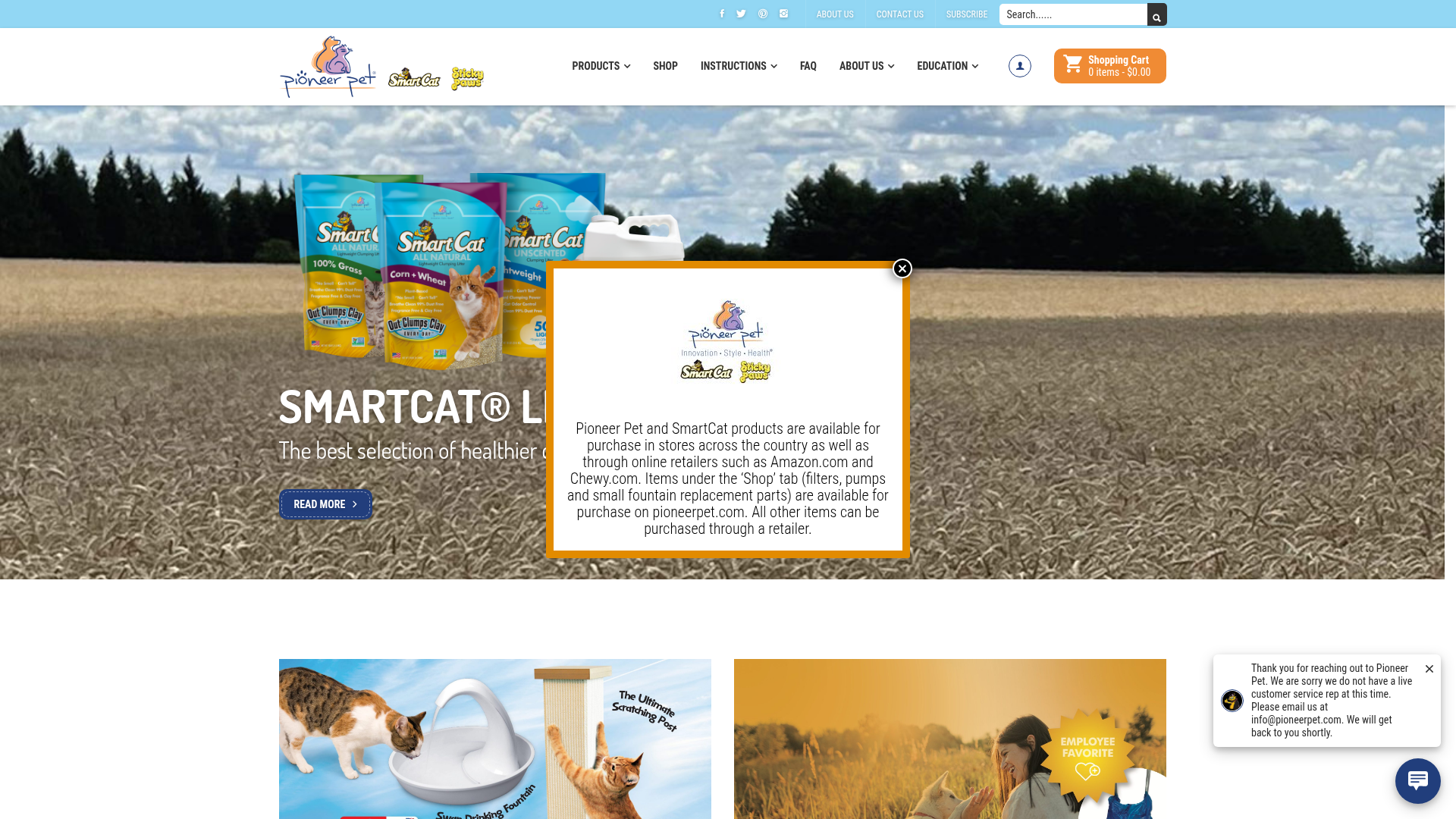 4. Pioneer Pet Homepage
