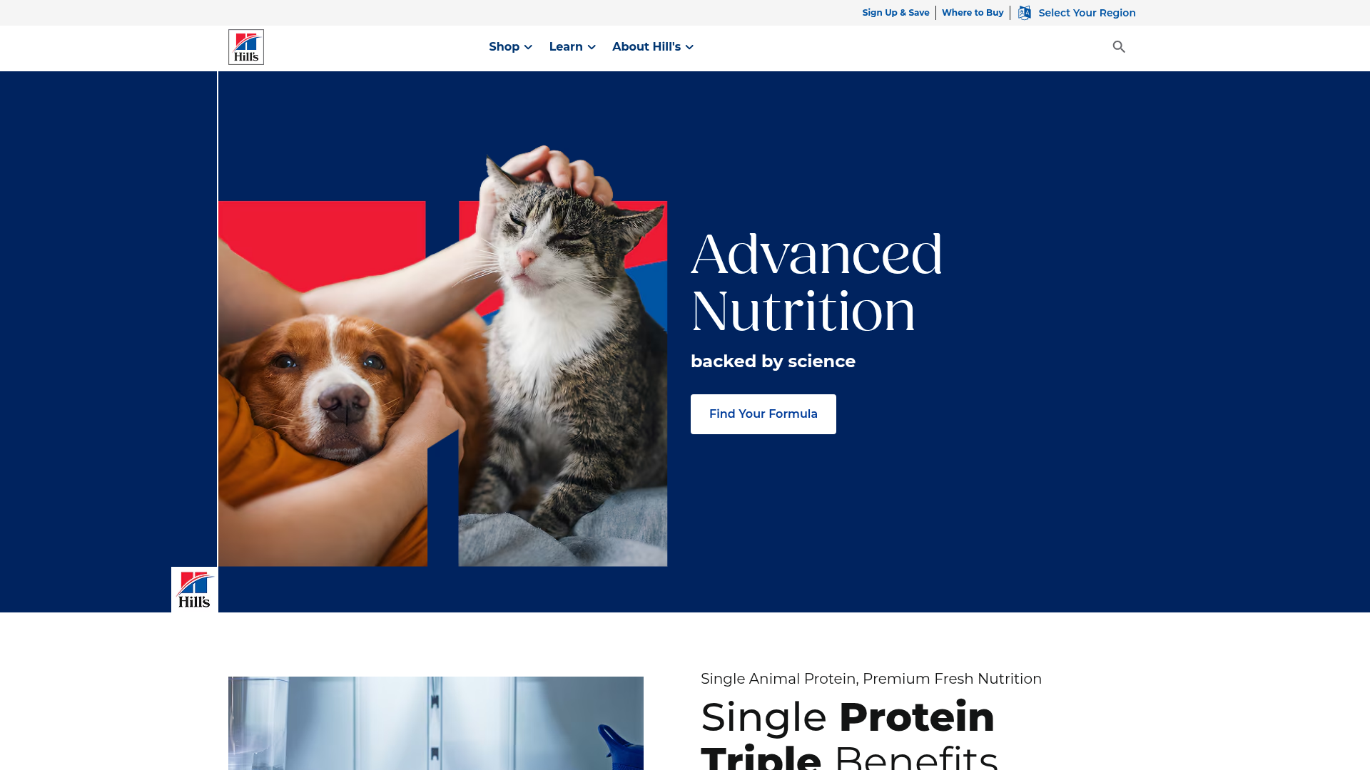 3. Hill’s Science Diet Homepage