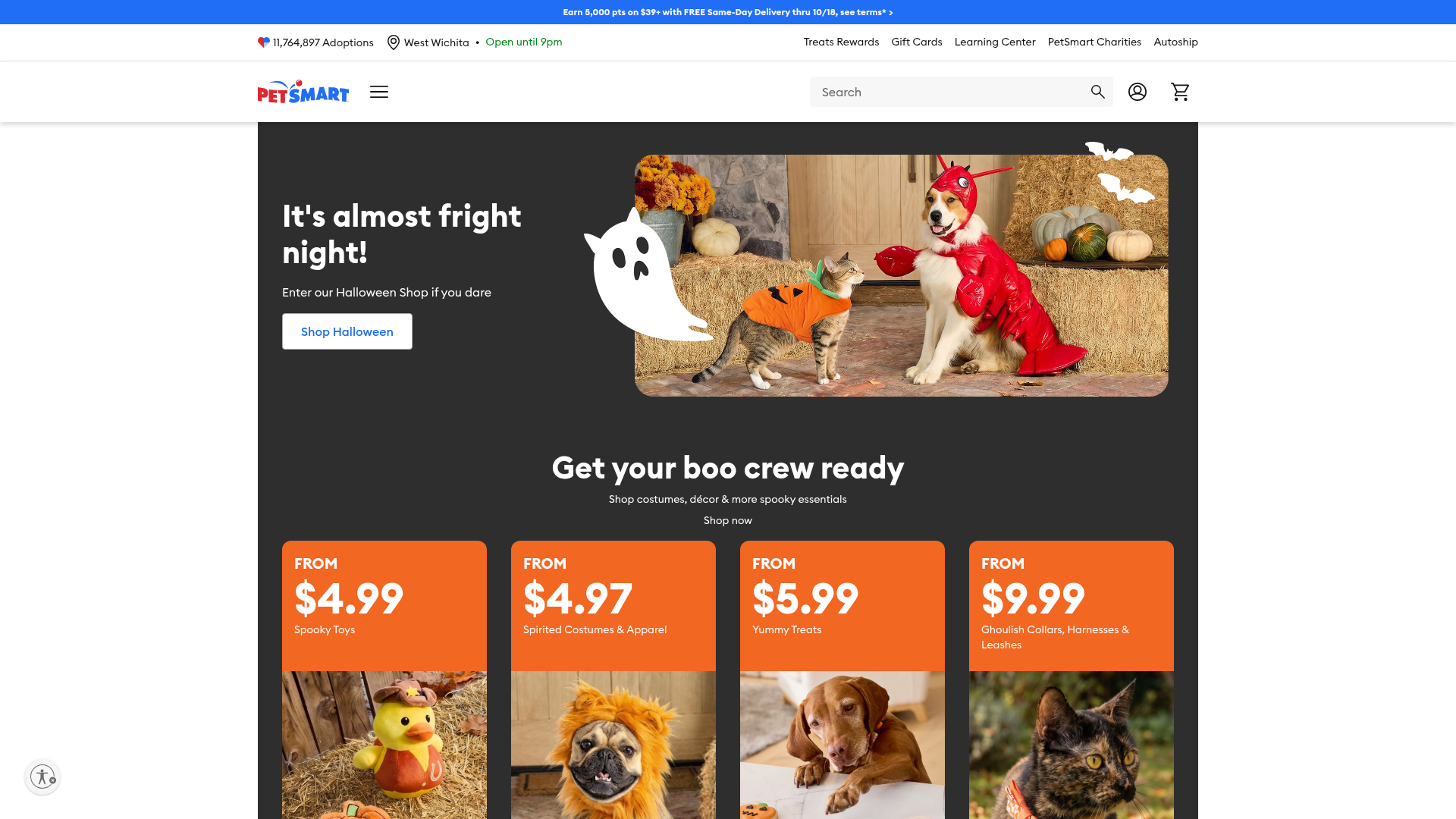 4. PetSmart Homepage