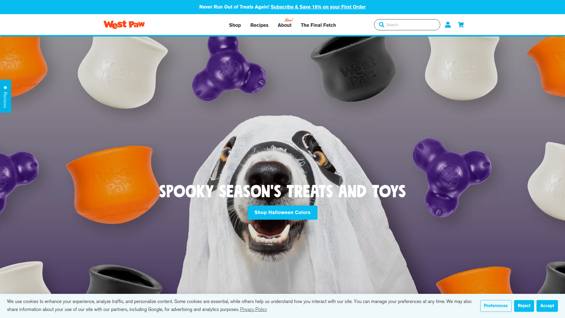 4. West Paw Homepage