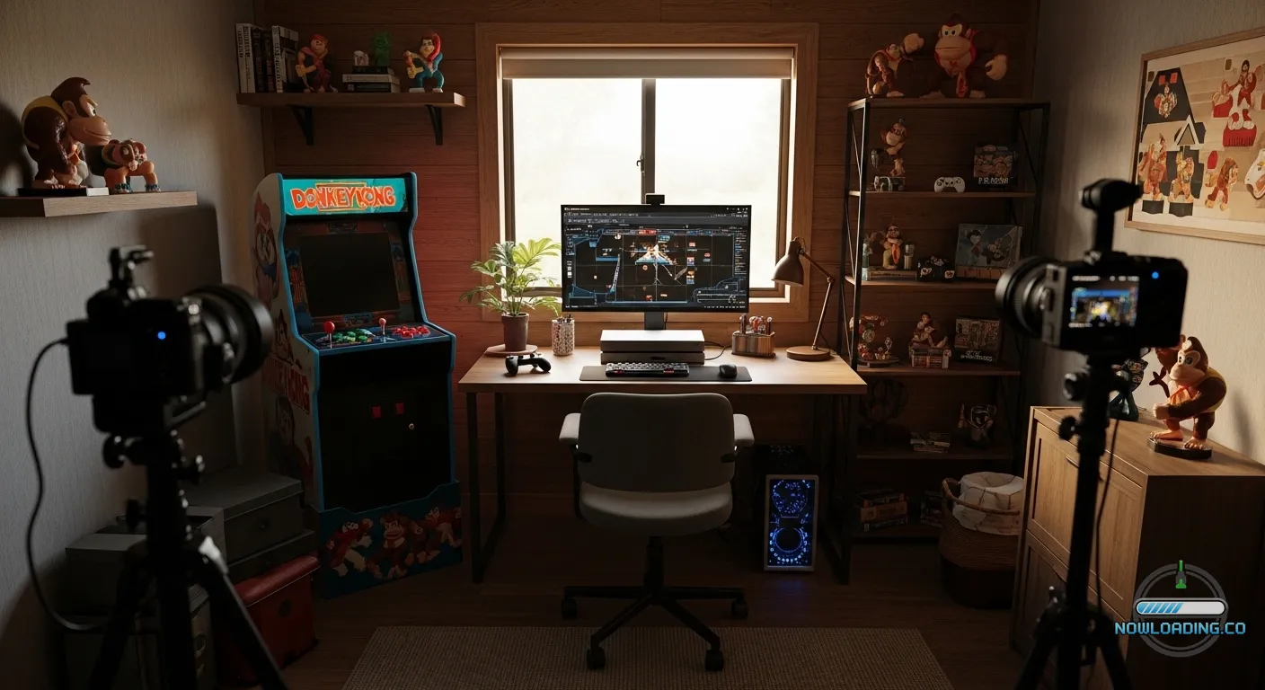 A retro-to-modern Donkey Kong gaming setup