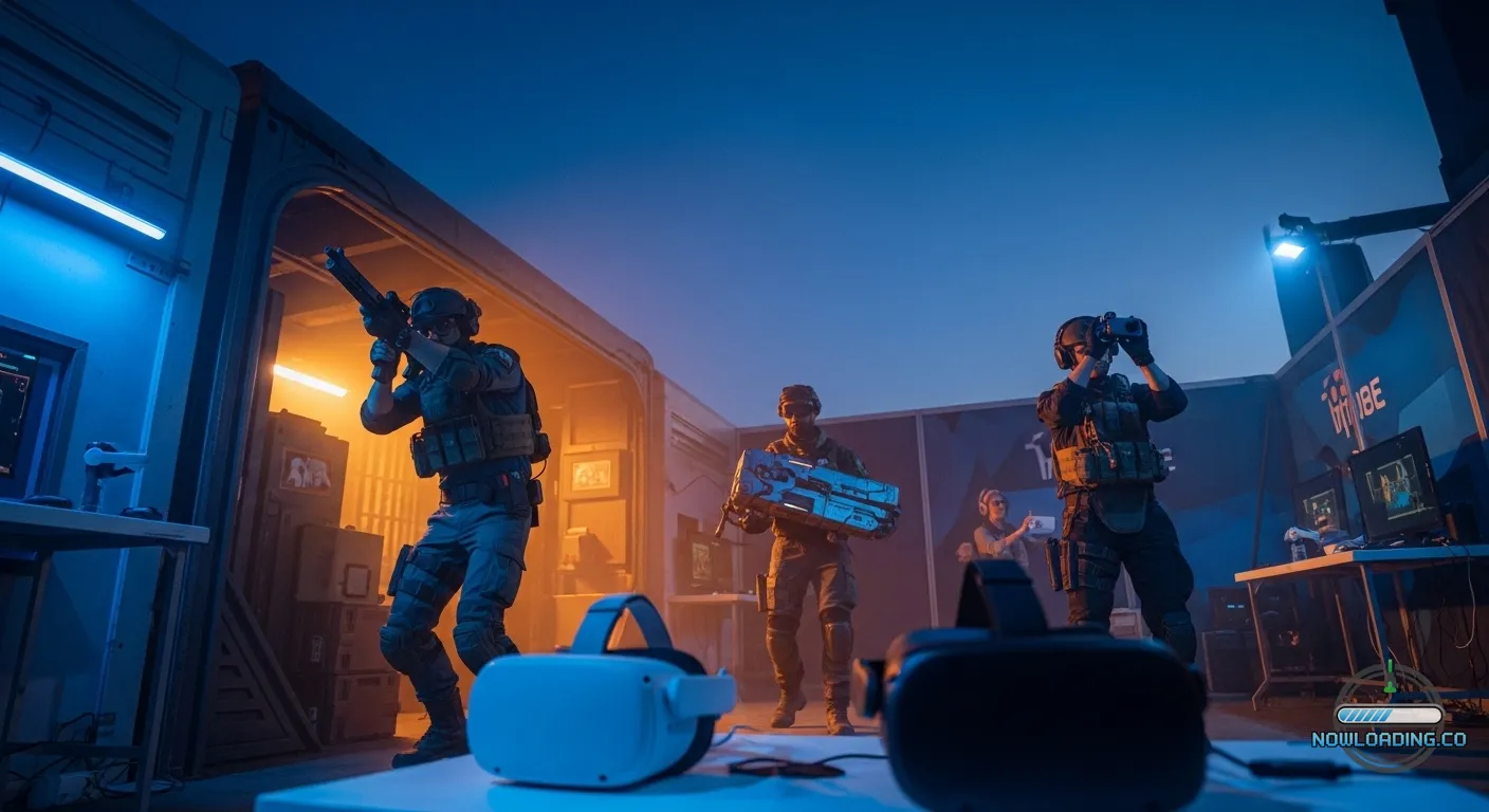 A tense extraction moment with one squad covering while another player carries valuable event loot