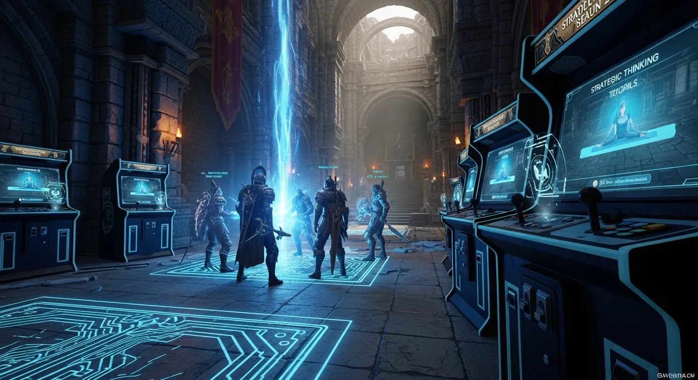 Aion 2 fantasy dungeon raid team preparing for battle