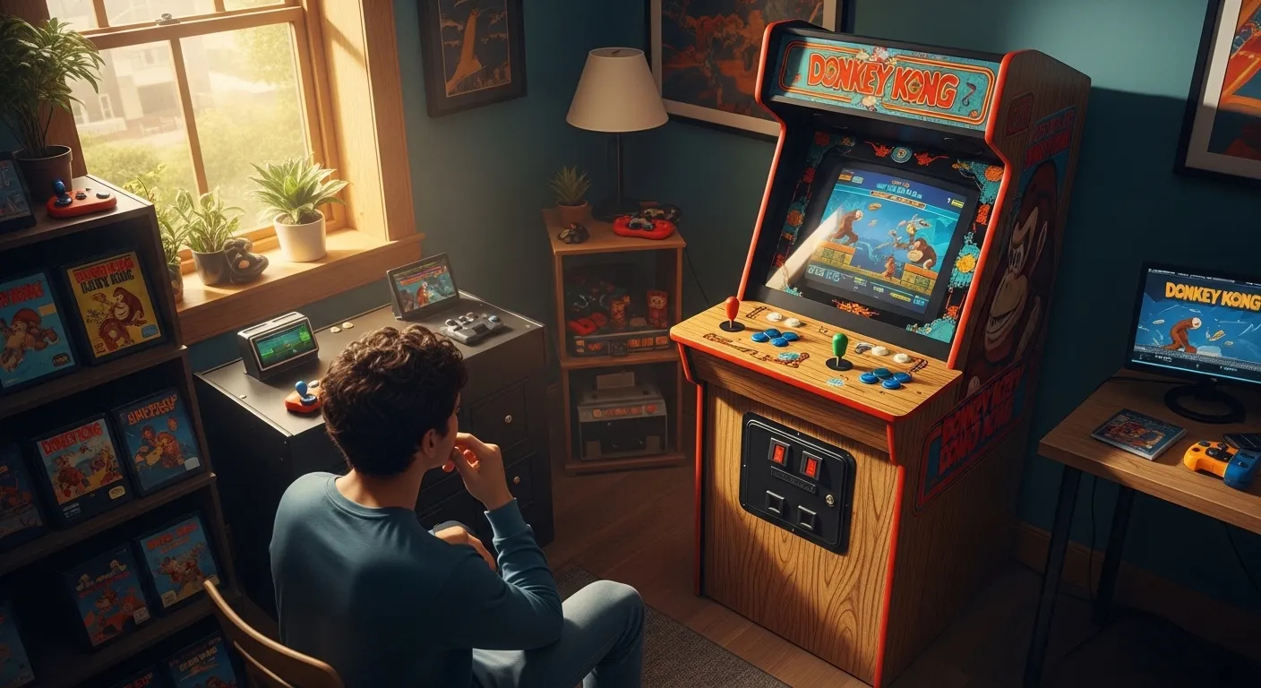 Arcade-inspired Donkey Kong scene