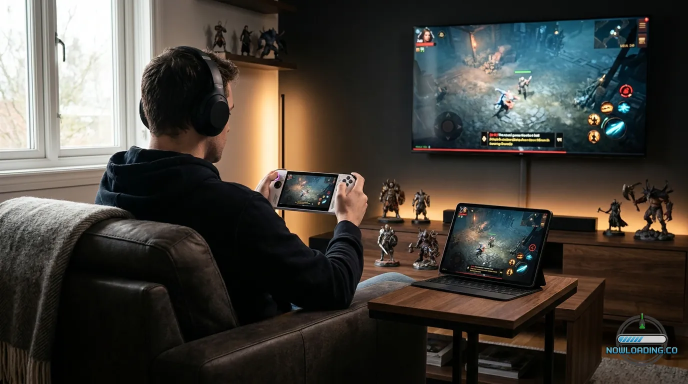 Cloud gaming on multiple devices in a living room