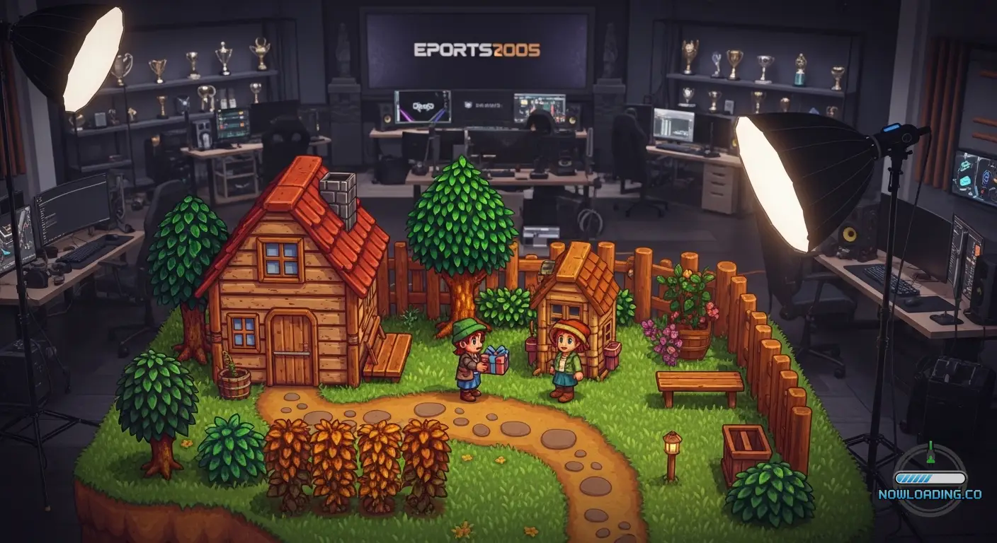 Cozy farming game friendship moment