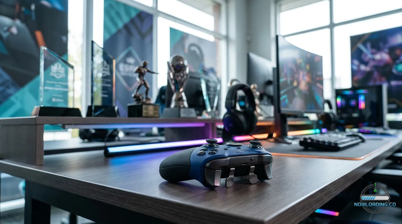 Custom FPS controller with rear paddles and textured grips