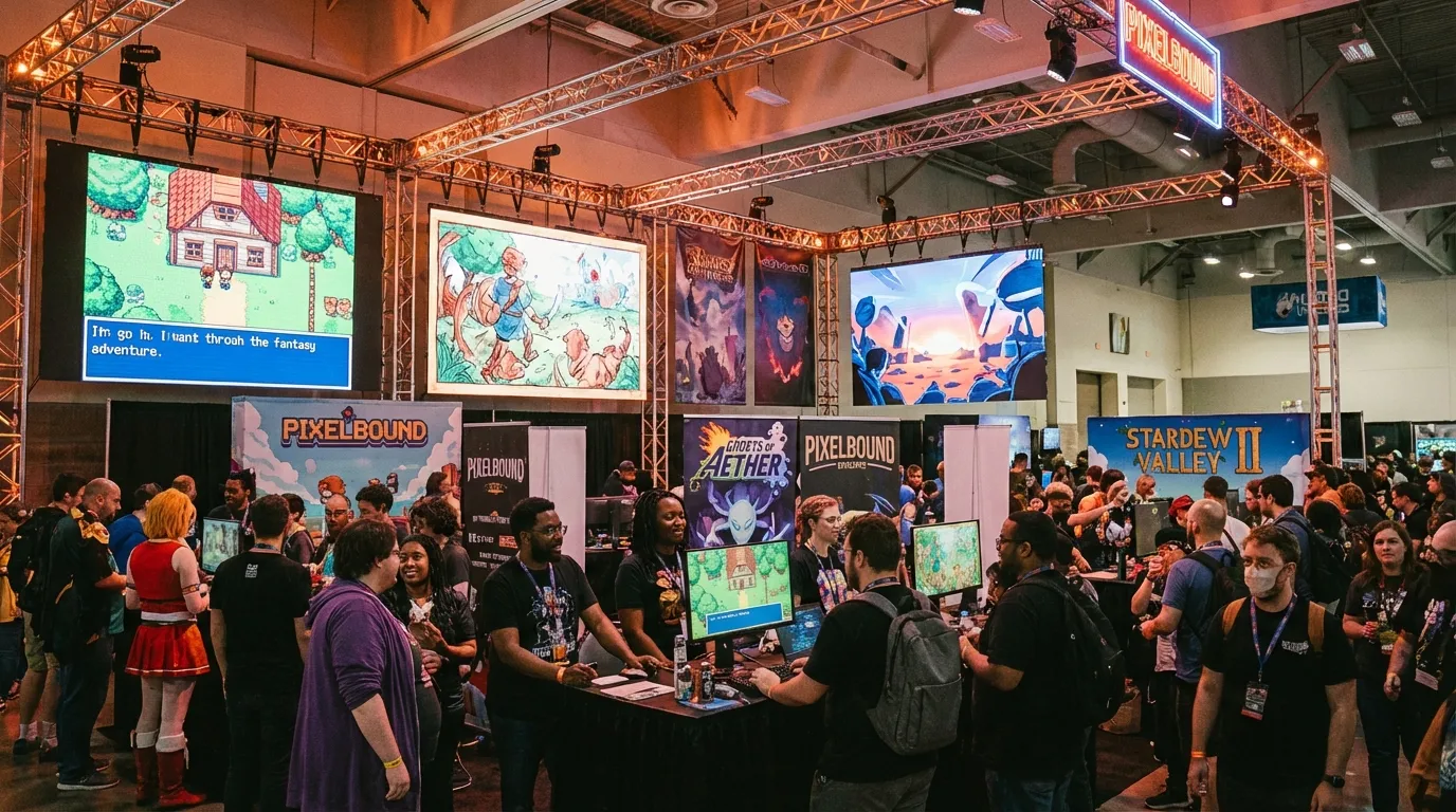 Indie game showcase at GDC
