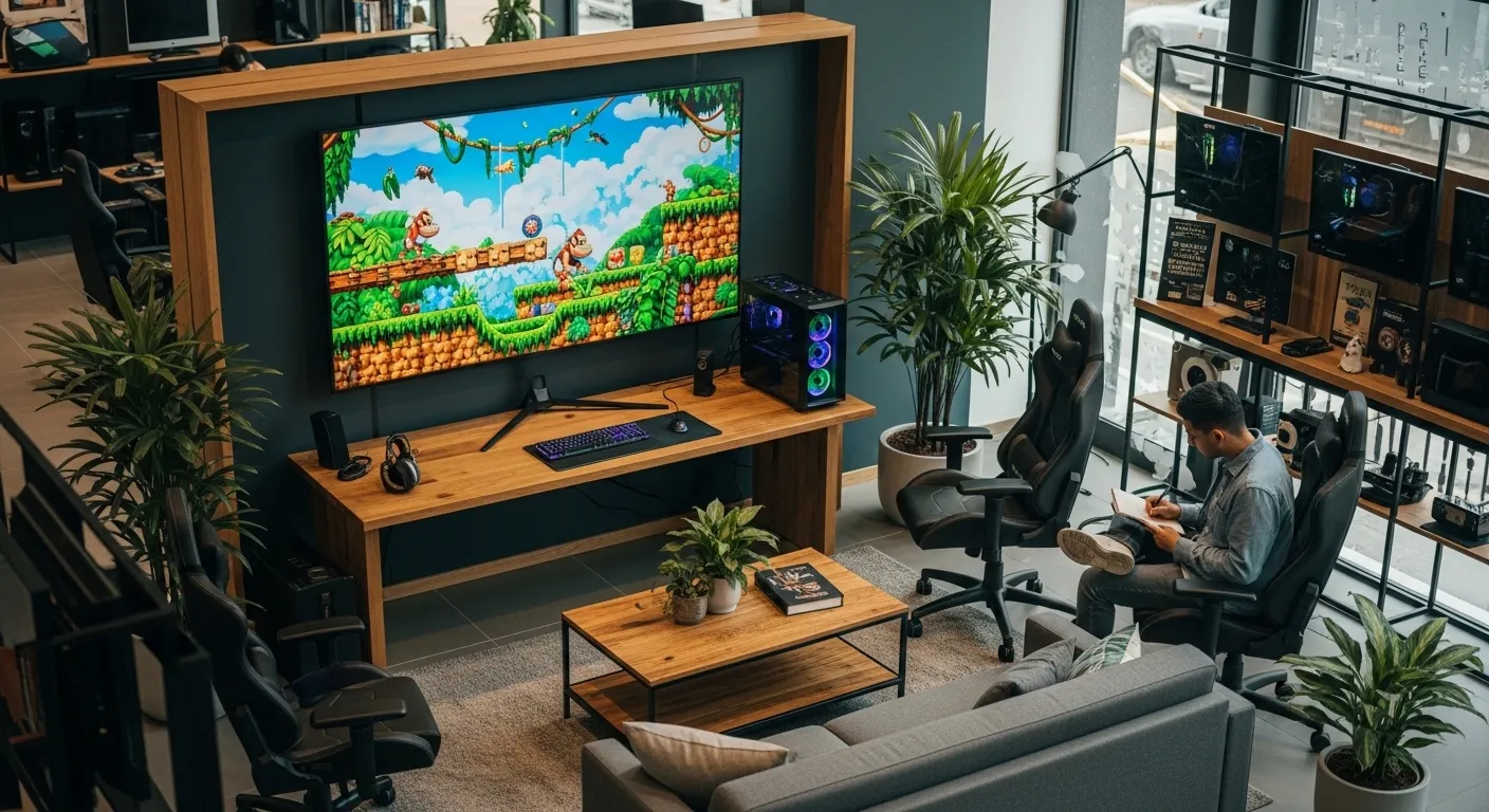 Modern Donkey Kong-inspired platforming setup
