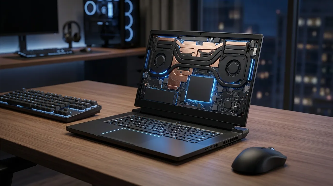 Modern gaming laptop cooling design