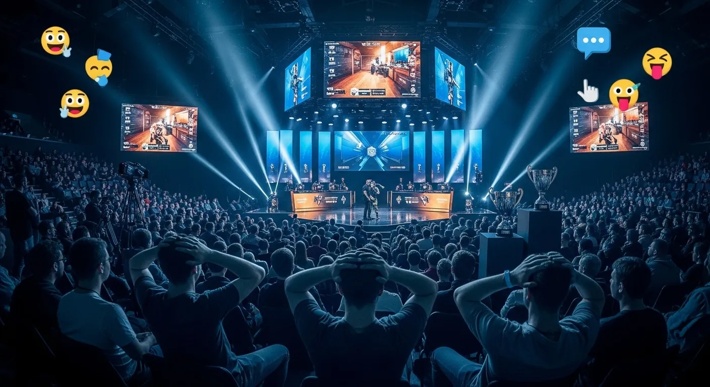 Packed CS2 arena during a championship final