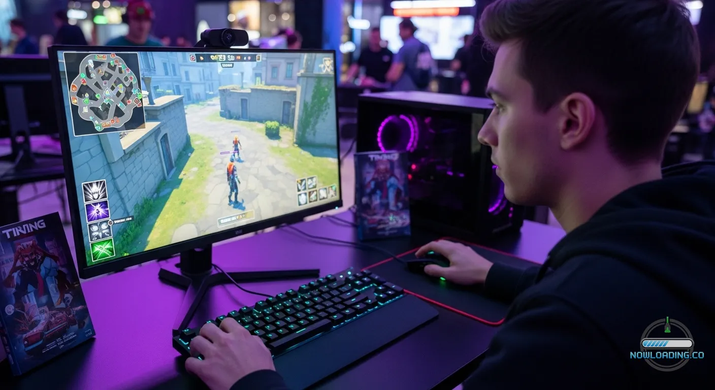 Player reviewing minimap and cooldown timing during a tense ranked match