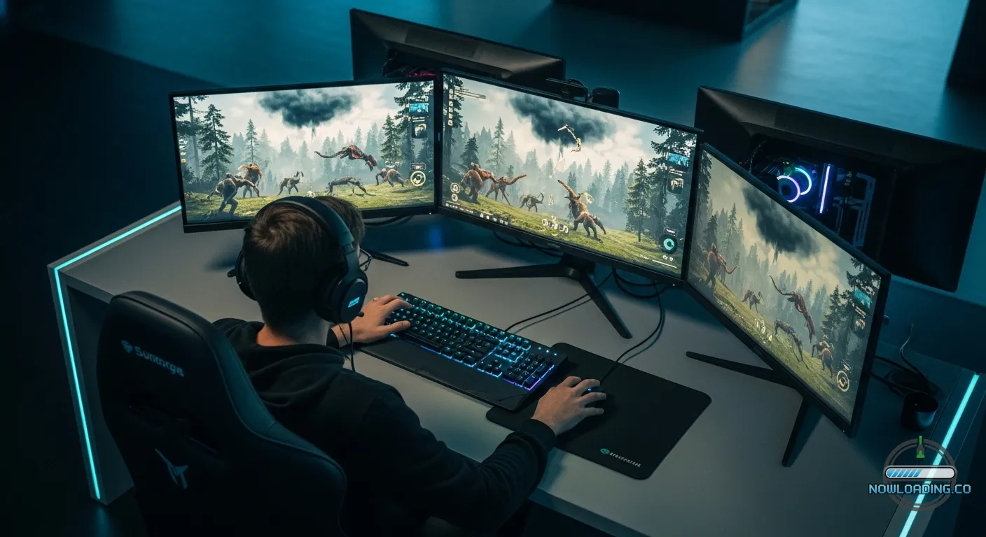 Player scouting a dangerous survival biome