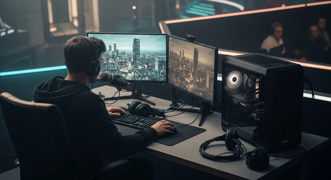 Streamer preparing for a major game launch