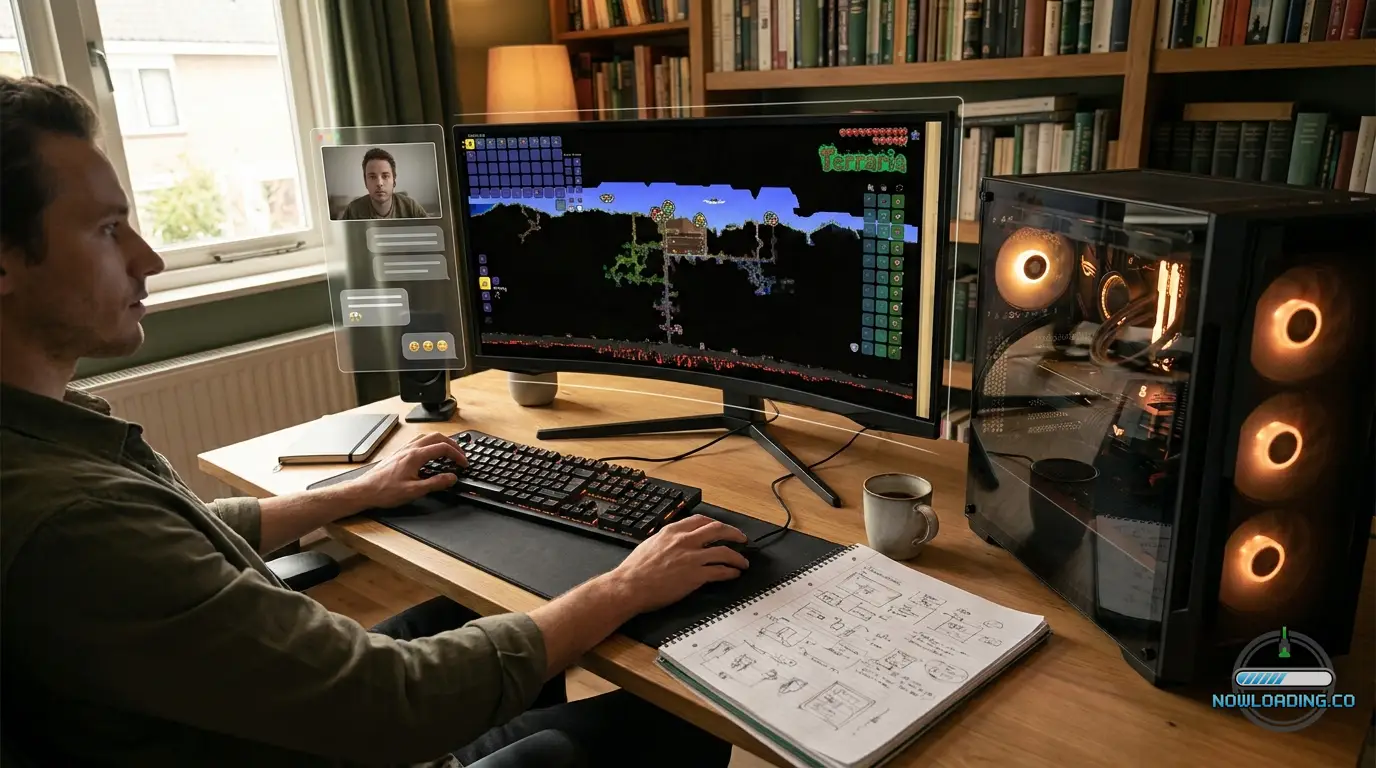 Terraria player planning a new run
