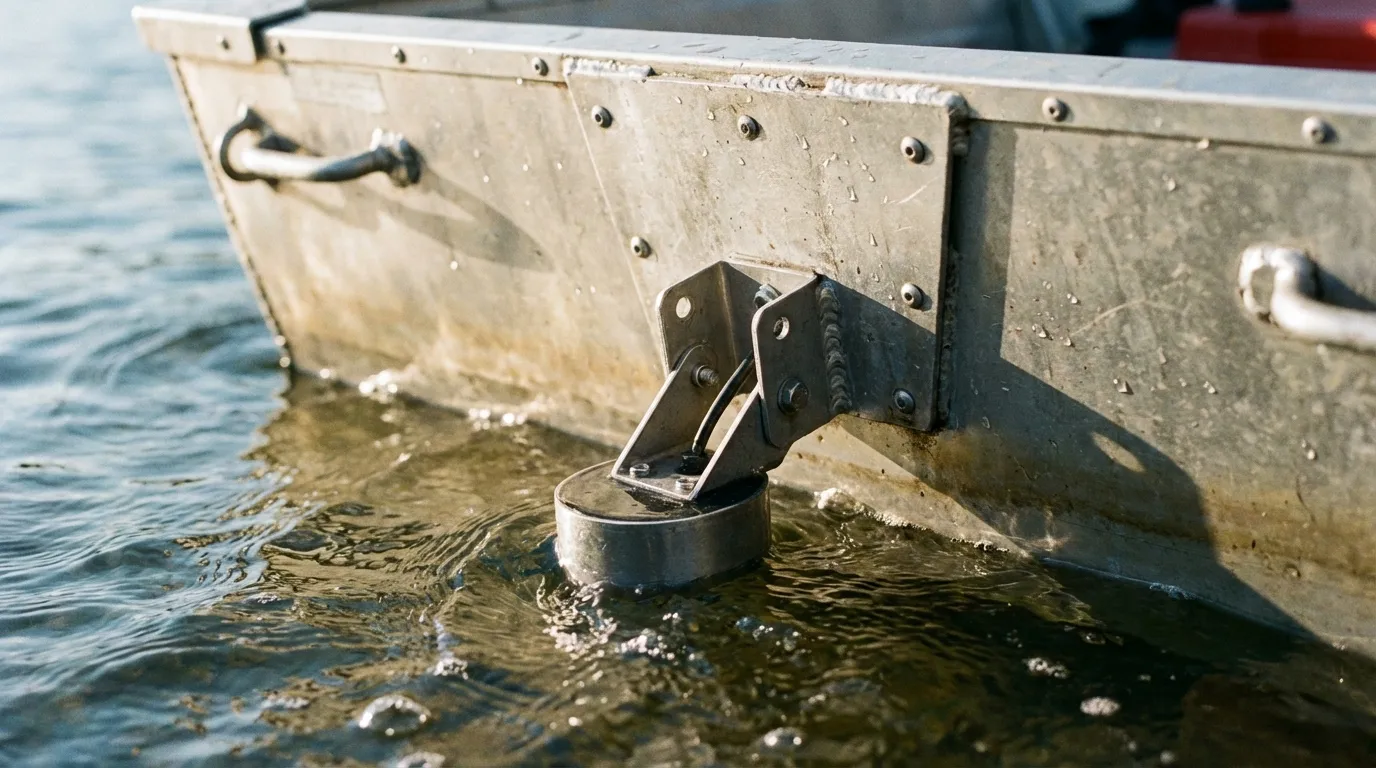 Aluminum transom transducer