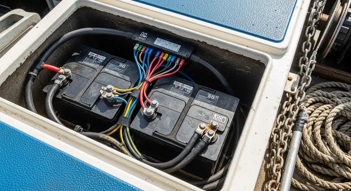 Boat battery and wiring inspection