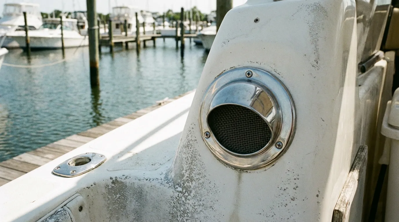 Boat fuel tank vent location