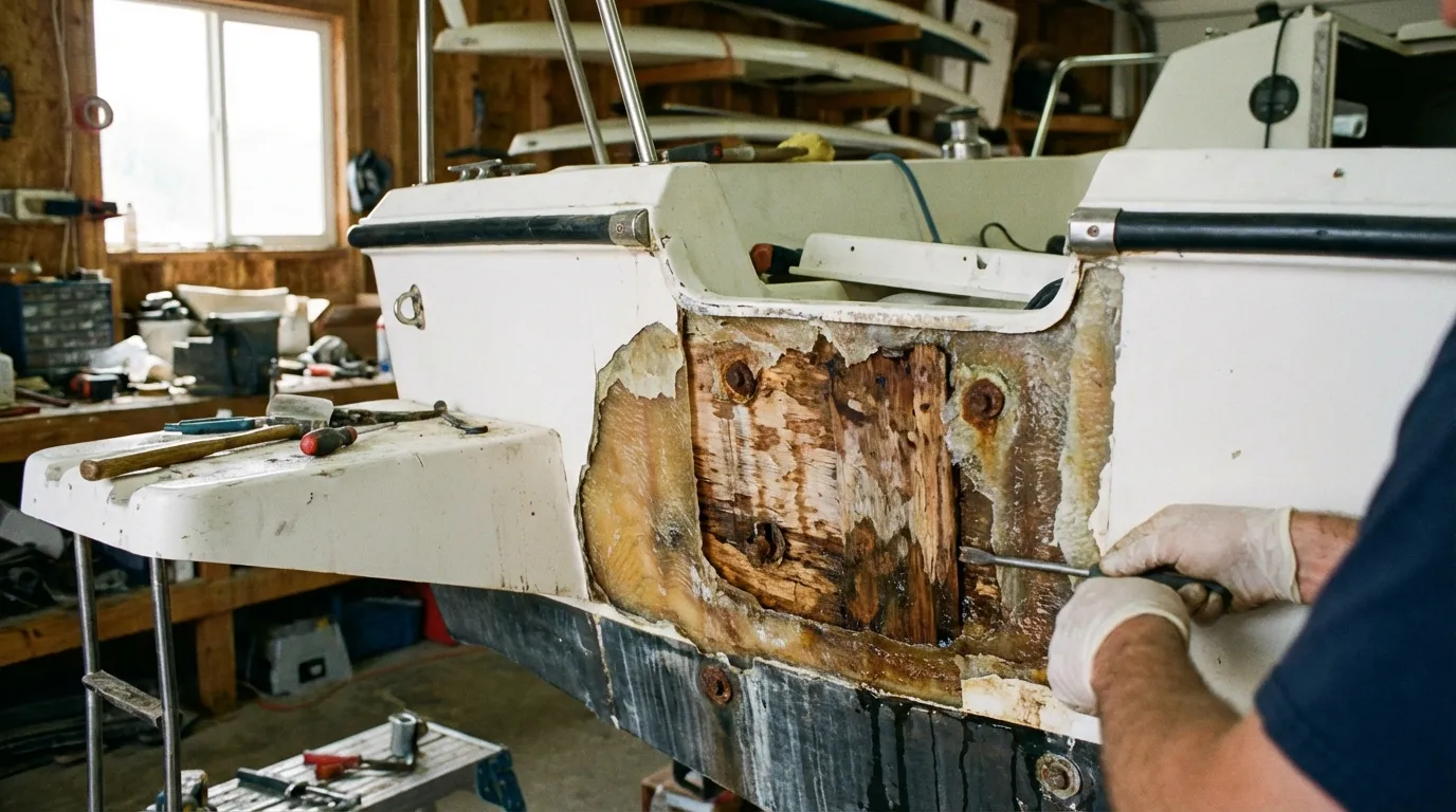 Boat transom inspection