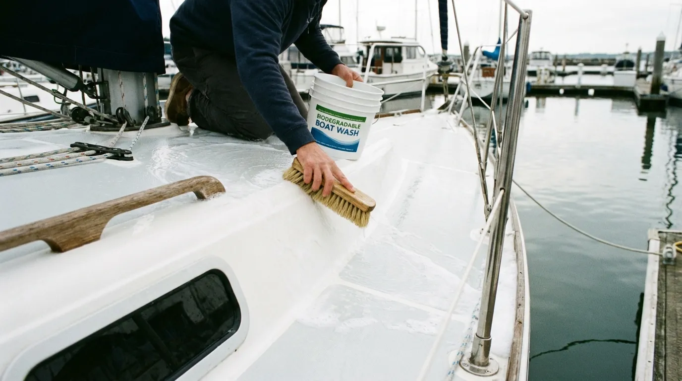 Eco friendly boat deck cleaning