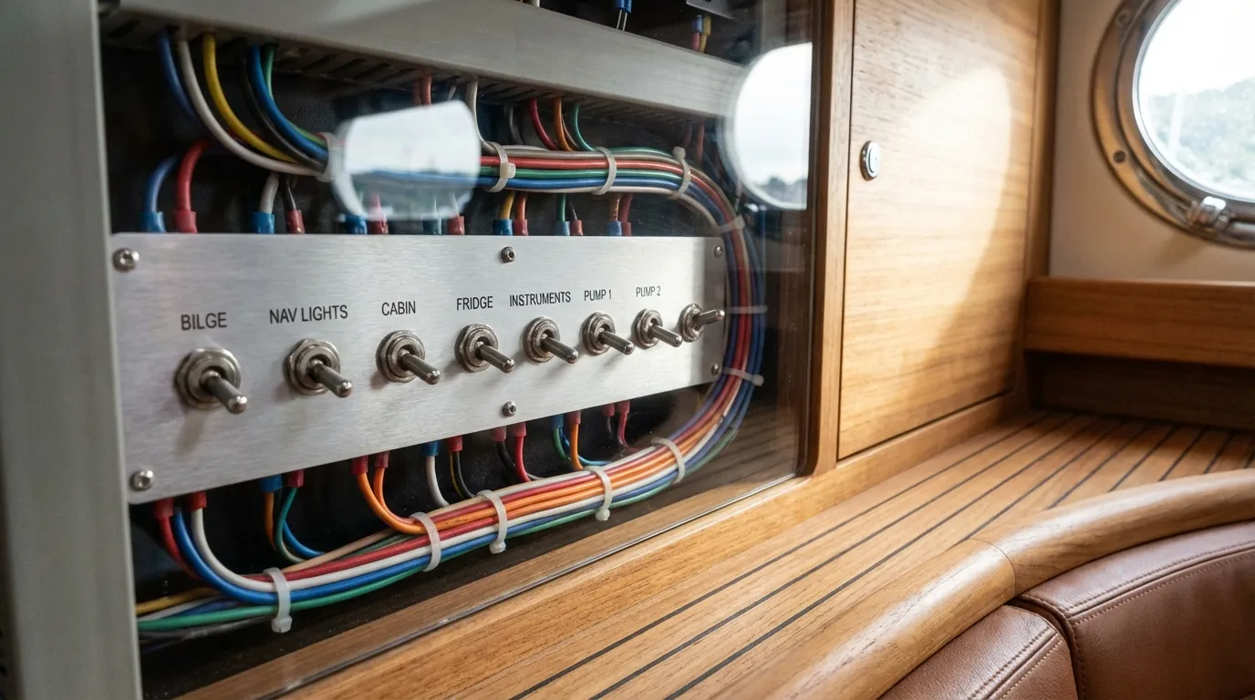 Marine circuit breaker panel