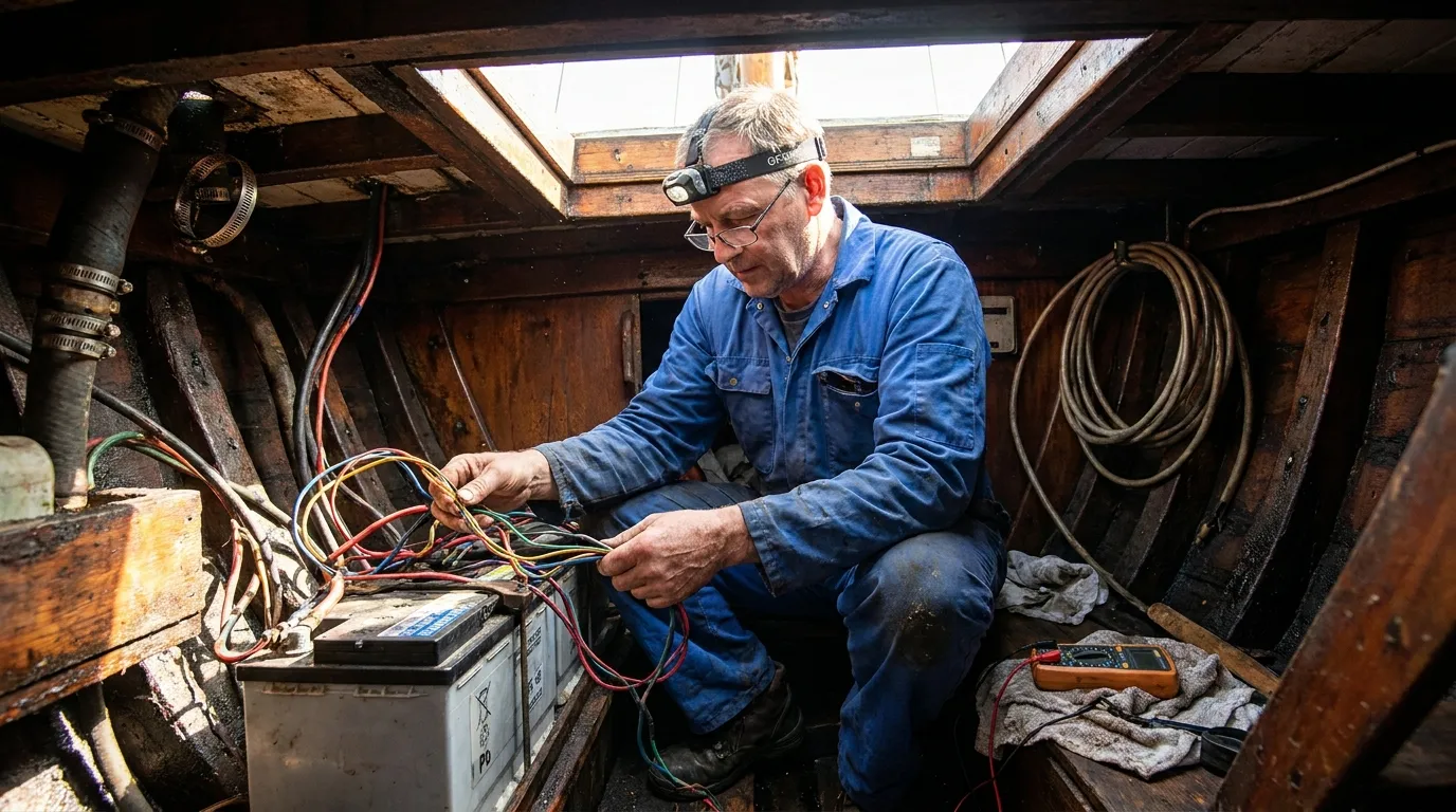 Marine electrical inspection in bilge area