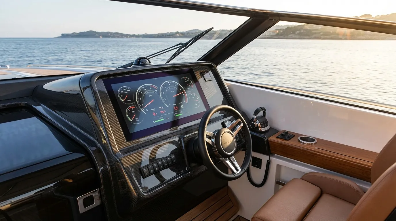 Marine engine diagnostics display