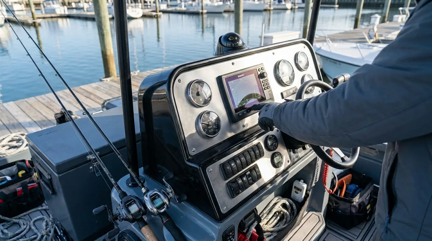 Marine engine monitoring at the helm