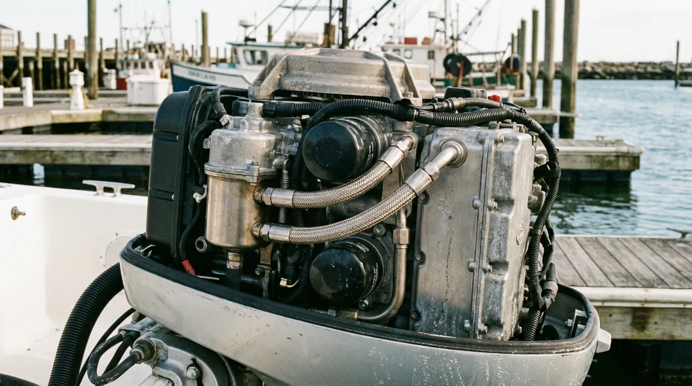 Outboard engine close-up